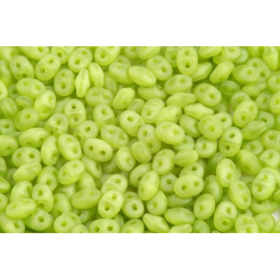 Matubo Superduo Lime Green Matte 51010/84110 | 2.5x5mm Czech Beads