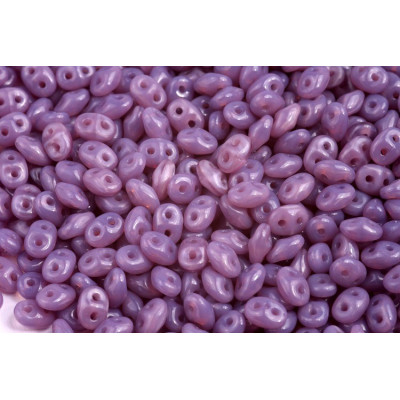 Matubo Superduo 2.5x5mm Opal Violet 21010 | 2-Hole Czech Glass Beads