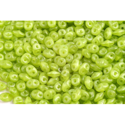 Matubo Superduo Opal Green 51010 | 2.5x5mm Czech Glass Beads