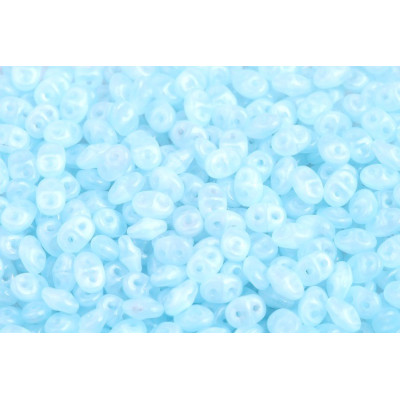 Matubo Superduo 2.5x5mm Opal Aqua 61000 | Czech Glass Beads