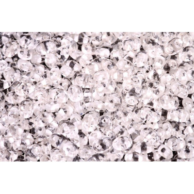 Matubo Superduo Crystal White Lined 00030/44802 | Czech Glass Beads