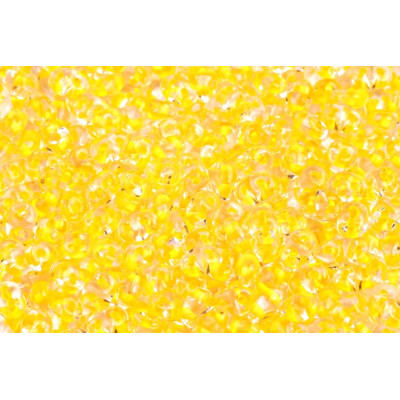 Matubo Superduo Crystal Yellow Lined 00030/44886 | 2.5x5mm Czech Beads