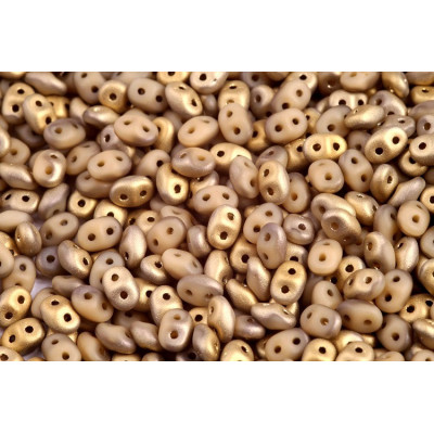 Matubo Superduo Ivory Fool's Gold 13020/26471 | Czech Beads