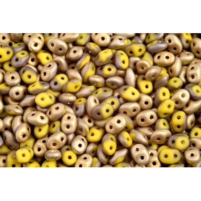 Matubo Superduo 2.5x5mm Limon Fool's Gold 83120/26471 | Czech Beads