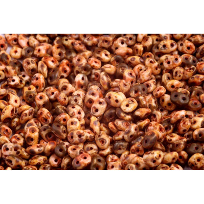 Matubo Superduo 2.5x5mm Chalk Travertine Dark Mat 85805 | Beads