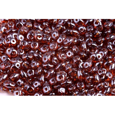 Matubo SuperDuo 2.5x5mm Dark Topaz Luster 10230/14400 | Czech Beads