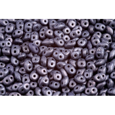 Matubo Superduo 2.5x5mm Jet Hematite Matte 23980/84400 | Czech Beads