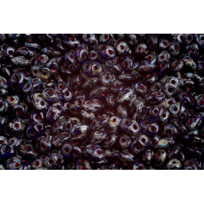 Matubo Superduo Cobalt Blue Travertin Dark 30090/86805 | 2-Hole Beads