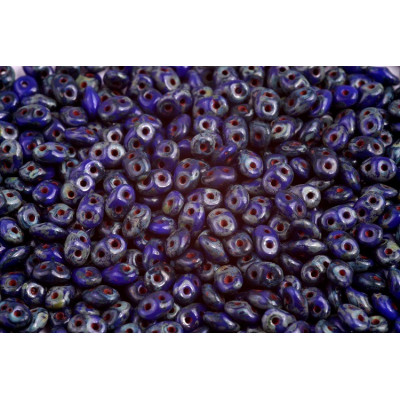 Matubo Superduo Opaque Blue Travertine Dark 33050/86805 | 2.5x5mm