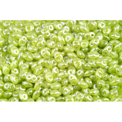 Matubo SuperDuo Beads Opal Lime Green 51010/14400 | 2.5x5mm