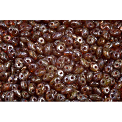 Matubo Superduo Amber Picasso 80020/43400 | Czech Glass Beads