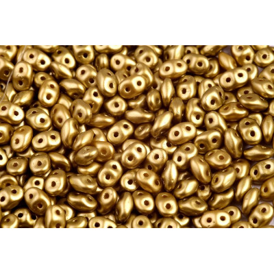 Matubo Superduo Gold Beads 2.5x5mm 02010/25021 | Czech Glass