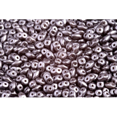 Matubo SuperDuo Beads Pastel Light Grey 02010/25028 | Czech Glass