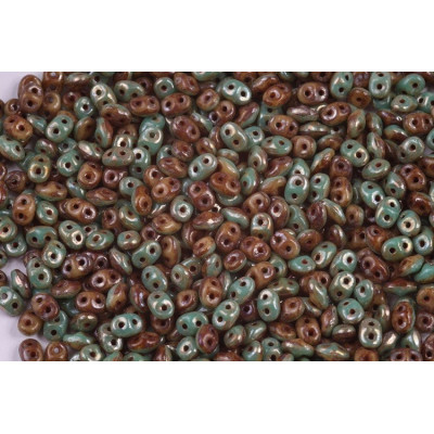 Matubo SuperDuo Duets Turquoise Picasso DU0563132-43400 | 10g