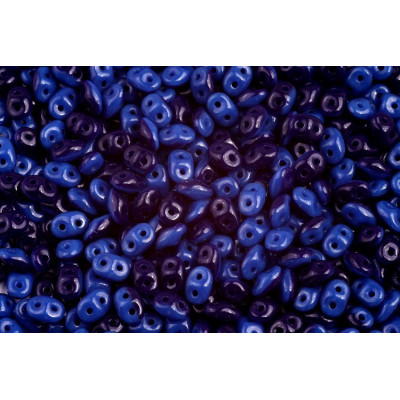 Matubo SuperDuo Duets 2.5 x 5mm Blue Purple DUO533022 | Czech Beads