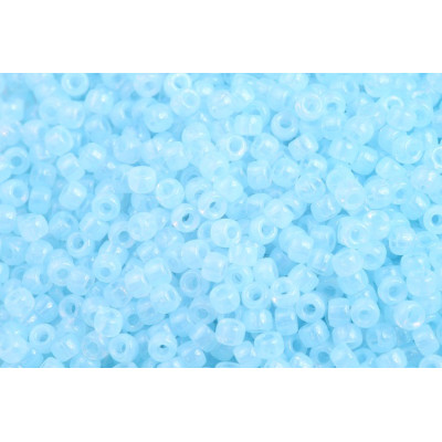 Matubo™ Round 8/0 Opal Aqua 61000 | Czech Glass Seed Beads