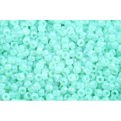Matubo™ Round 8/0 Seed Beads Opal Green Aqua 61100 | Czech Glass