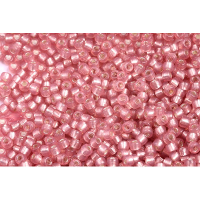 Matubo Round 8/0 Seed Beads Opal Rose Silver Lined 71010-81800