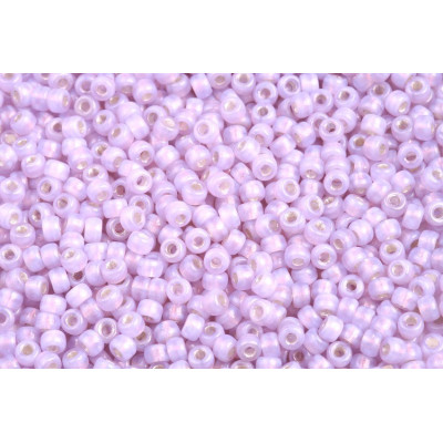 Matubo Round 8/0 Violet Silver Lined 21310-81800 | Czech Glass Beads