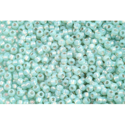 Matubo™ Round 8/0 Beads Opal Aqua Silver Lined 61100-81800
