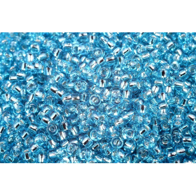 Matubo Round 8/0 Aquamarine Silver Lined 60020/81800 | Glass Beads