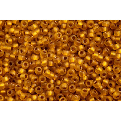 Matubo Round 8/0 Amber Bronze Ice Lined 80020/85106 | Glass Beads
