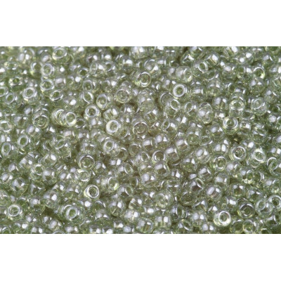 Matubo™ Round 8/0 Crystal Green Luster 00030/14457 | Czech Beads