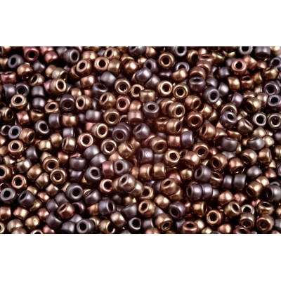 Matubo Round 8/0 Matte Metallic Bronze 00030/01670 | Czech Beads