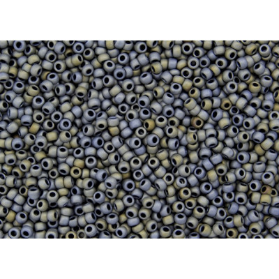 TOHO Round 15/0 Seed Beads Matte-Color Iris Gray 613 | Japanese Glass