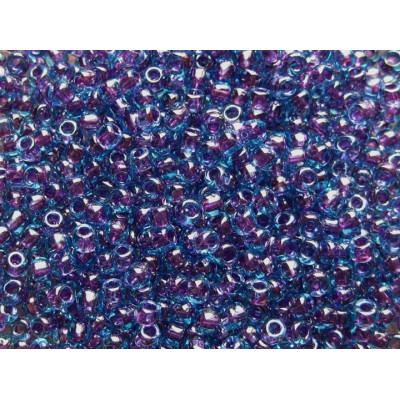 TOHO Round 15/0 N. 775 Inside-Color Aqua/Purple Lined