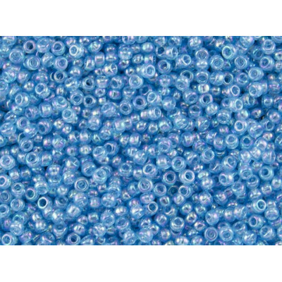 TOHO Round 15/0 Seed Beads Trans-Rainbow Aquamarine 163 | 5g