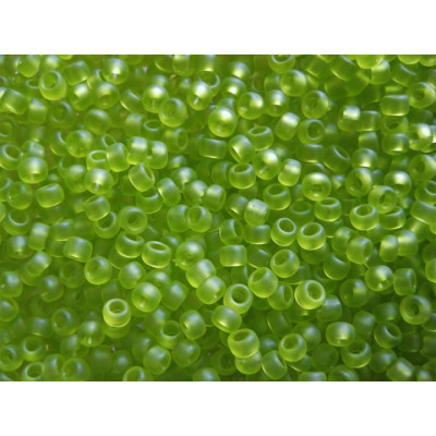 TOHO Round 15/0 Seed Beads Frosted Lime Green 4F | 5g