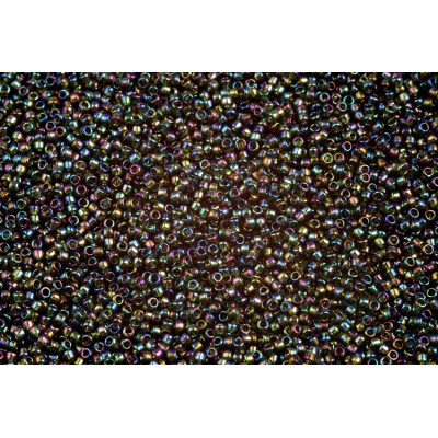 TOHO Round 15/0 Trans-Rainbow Olivine 180 | Japanese Seed Beads