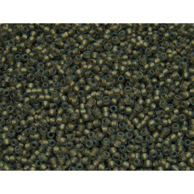 TOHO Round 15/0 Frosted Gold-Lined Black Diamond 999F | Japan Beads