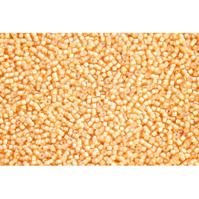 TOHO Round 15/0 Inside Color Lt Topaz Beige Lined 948 | Glass Beads