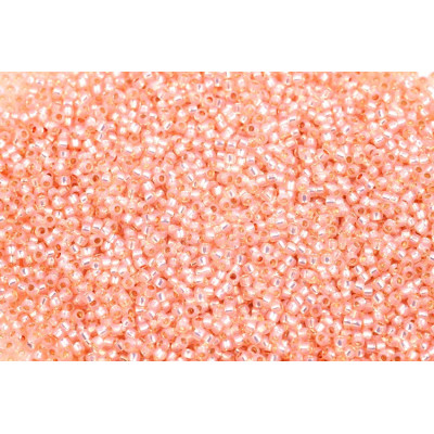 TOHO Round 15/0 Salmon Opal Silver Lined PermaFinish 2111 | 5g