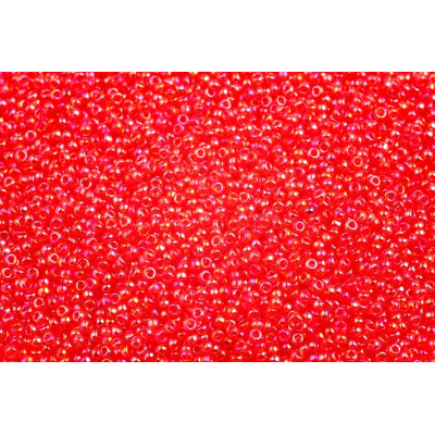 TOHO Round 15/0 Ruby Transparent Rainbow 165B | Japanese Beads