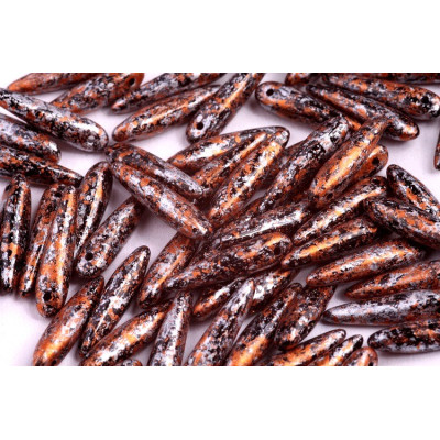 Preciosa Thorn 5x16mm Tweedy Copper 45703 | Czech Glass Beads