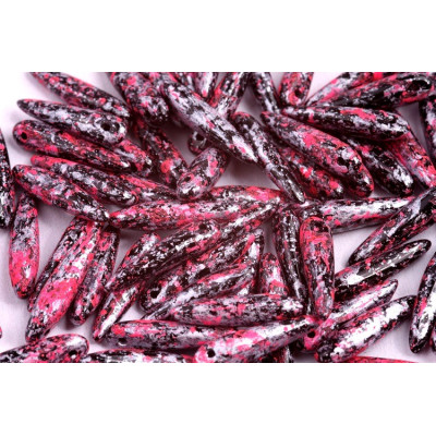 Preciosa Thorn Beads 5x16mm Tweedy Pink 45708 | Czech Glass