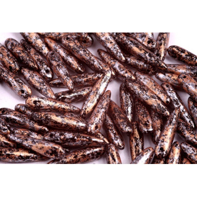 Preciosa Thorn Beads 5x16mm Tweedy Light Copper 23980/45709