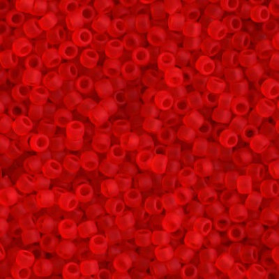 TOHO Round 15/0  N. 759 Transparent-Frosted Lt Siam Ruby