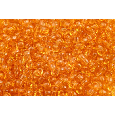 Matubo™ Round 7/0 Transparent Orange 03000/84110 | Czech Glass Beads