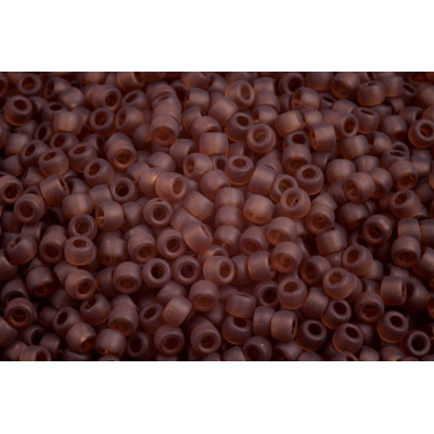 Matubo 7/0 Round Dark Topaz Mat 10230/84110 | Czech Seed Beads