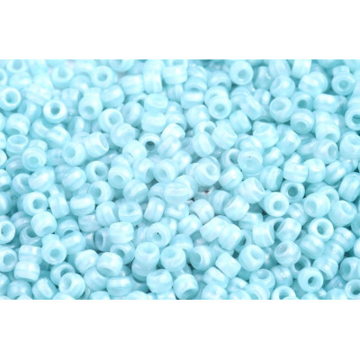 Perles Matubo 7/0 Round Silk Blue Opal 61300 | Verre Tchèque