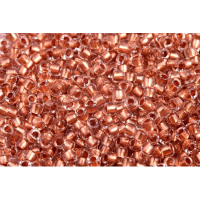 Matubo Round 7/0 Czech Glass Beads Crystal Copper Lined 00030/68105