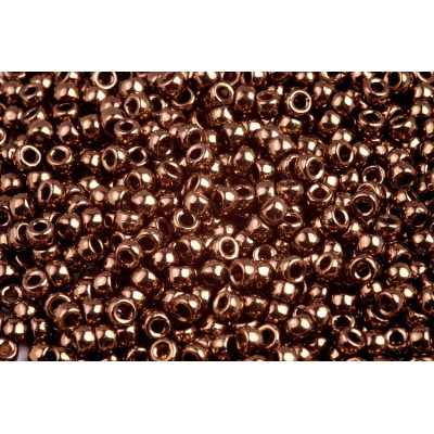 Matubo™ Round 7/0 Jet Gold Bronze 23980/90215 | Czech Glass Beads