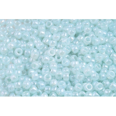 Matubo™ Round 7/0 Opal Aqua White Luster 61000/14400 | Czech Beads