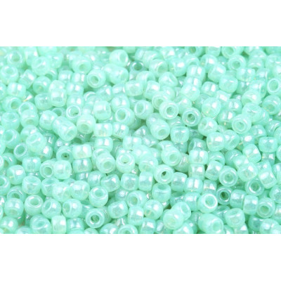 Matubo Round 7/0 Czech Seed Beads Opal Aqua Luster 61100/14400