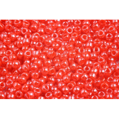 Matubo™ Round 7/0 Opal Orange White Luster 91220 | Czech Beads