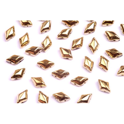 Matubo GemDuo 8x5mm Crystal Full Amber 00030/26440 | Czech Beads